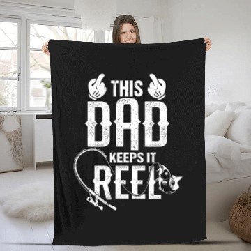 Discover Keep It Reel Deep Sea Fishing Saltwater Fish Dad Fleece Blankets
