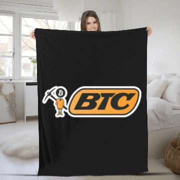 Discover BTC - BITCOIN Fleece Blankets