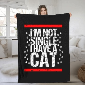 Discover Single solo woman cat gift idea Valentine's Day Fleece Blankets