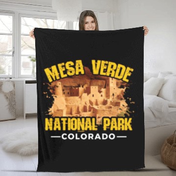 Discover Mesa Verde National Park Fleece Blankets Colorado Souvenir