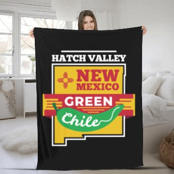 Discover Hatch Chile Fleece Blankets Green Chili Pepper