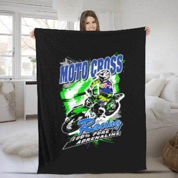 Discover Motocross - Moto Cross - Supercross - MX - SX Fleece Blankets