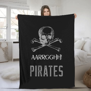 Discover Pirates saying Fleece Blankets