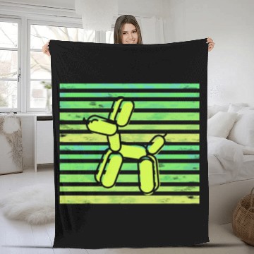 Discover Balloon dog sunset Fleece Blankets