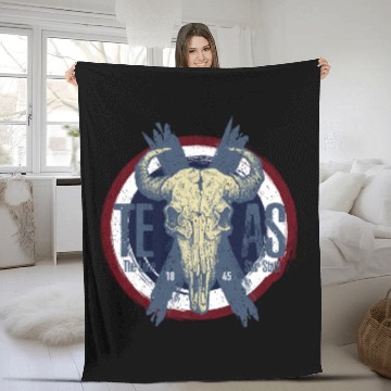 Discover TEXAS BUFFALO SKULL THE LONE STAR STATE GIFT IDEA Fleece Blankets