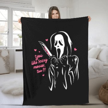 Discover You Like Scary Movies Too Fleece Blankets