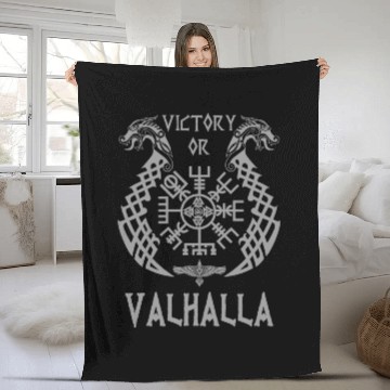 Discover Victory or Valhalla band Fleece Blankets