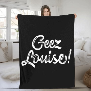 Discover Wisconsin Accent Saying Gift - Geez Louise Gift Te Fleece Blankets