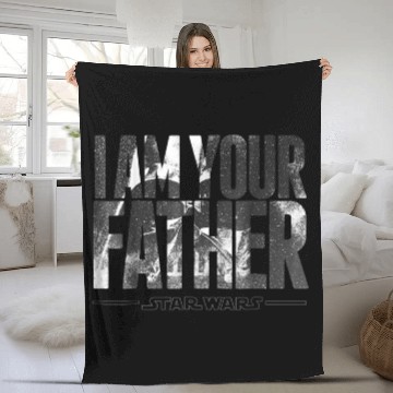 Discover The Darth Vader I Am Your Father Snowy Graphic Fleece Blankets