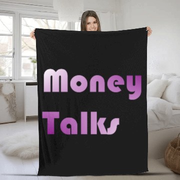 Discover Money Talks Fleece Blankets