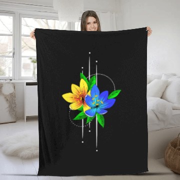 Discover Lily flowers planting garden Fleece Blankets