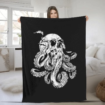 Discover Octopus Skull Monster Kraken Cthulhu Skull for Men Fleece Blankets