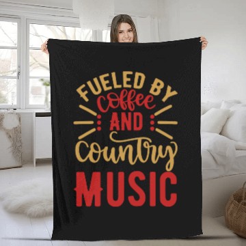 Discover Fueled By Coffee And Country Music Fleece Blankets
