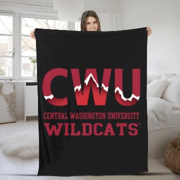 Discover Central Washington Cwu Wildcats Women'S Cozy Ppcwu Fleece Blankets