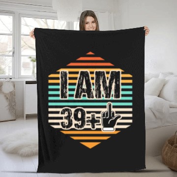 Discover I Am 39 + 1 Middle Finger 1980 Limited Edition 40 Fleece Blankets