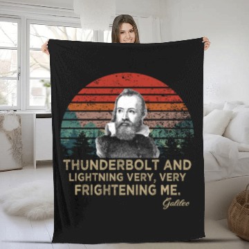 Discover Thunderbolt and lightning Galileo Astronomy Fleece Blankets