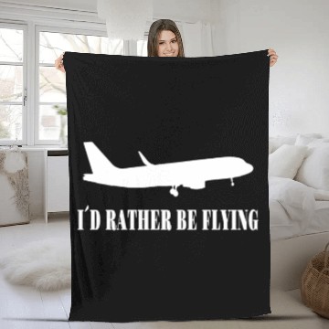 Discover Aviation Airplane Airline Pilot Gift rather flying Fleece Blankets