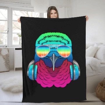 Discover Hummingbird Music DJ - Bird Collection Fleece Blankets