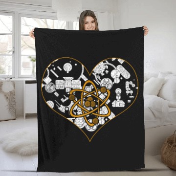 Discover Physicist Heart Physics Fleece Blankets