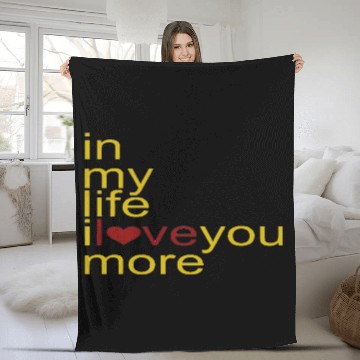Discover in my life I love you more Fleece Blankets