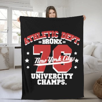 Discover Athletic Dept Bronx 76 Fleece Blankets