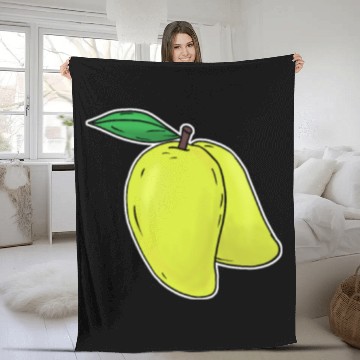 Discover Mango hand drawn fruits summer Fleece Blankets