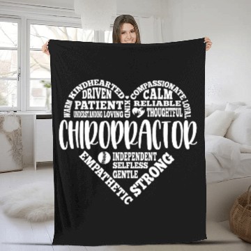 Discover Chiropractor chiropractic subway art Fleece Blankets