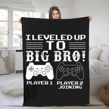 Discover I Level Up To Big Bro Gamer Brother Fleece Blankets