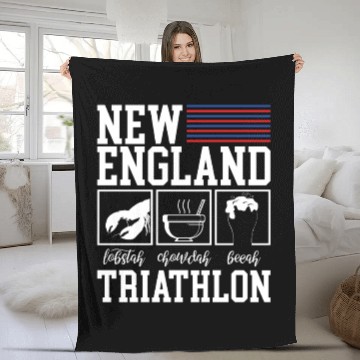 Discover New England Triathlon - Lobster Chowder and Beer Fleece Blankets