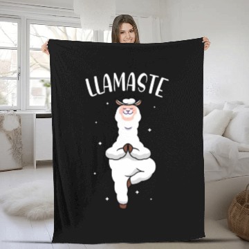 Discover Llamaste Alpaca Lama I Meditation Motif Fleece Blankets