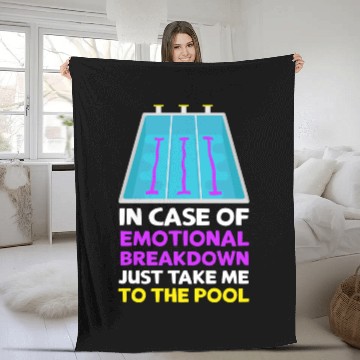 Discover Funny Swimming Swimmer Swim Fleece Blankets