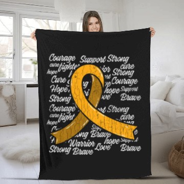 Discover Childhood Cancer Awareness Apparel Kids Pediatric Fleece Blankets