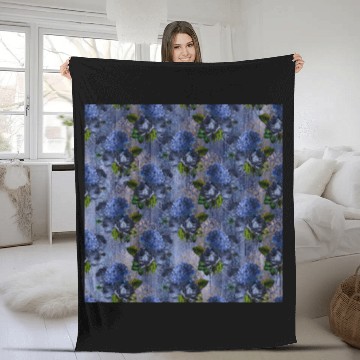 Discover Blue Lilac Spring Vibes Country Style Golden Fleece Blankets