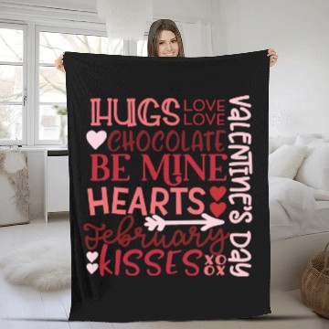 Discover Valentine s Day Subway Art Fleece Blankets