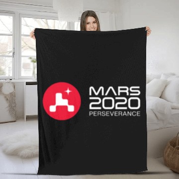 Discover Mars 2020 Perseverance Rover Fleece Blankets