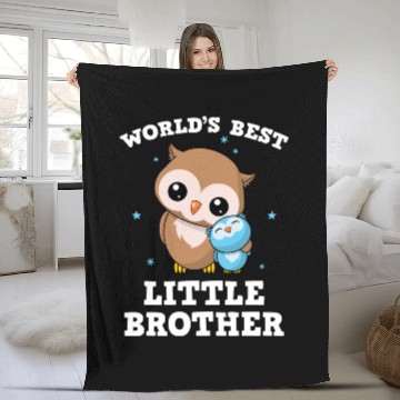 Discover World's Best Little Brother - Owl Owls Fleece Blankets