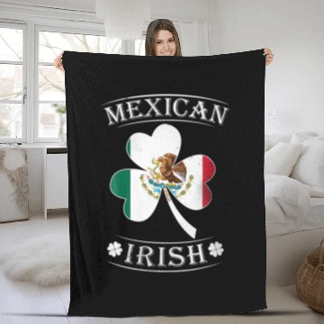 Discover Mexican Irish Shamrock St Patricks Day Fleece Blankets