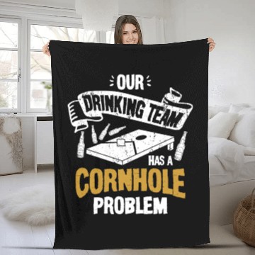 Discover Cornhole Game Gift Cornhole player Fleece Blankets
