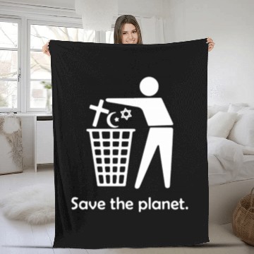 Discover Save The Planet funny Fleece Blankets