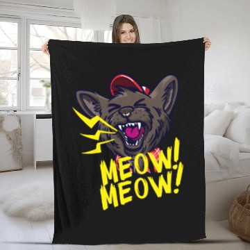 Discover Animal Kitty Meow Fleece Blankets