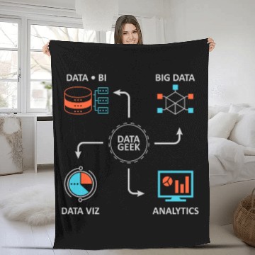 Discover Analytics data science informatics gift Fleece Blankets