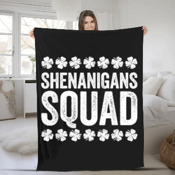 Discover Shenanigans Squad Fleece Blankets
