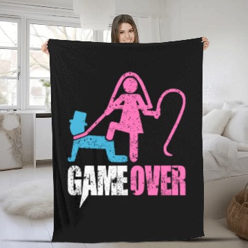 Discover Funny Bride and Groom Meme & Quote Fleece Blankets "Game