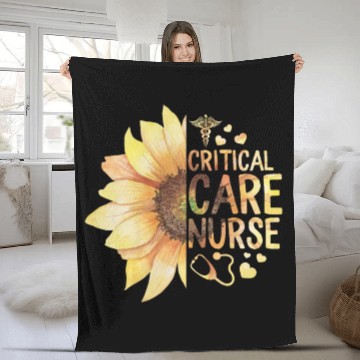 Discover Critical Care Nurse Fleece Blankets, ICU Nurse Gift,