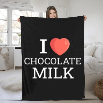 Discover I Love Chocolate Milk Meme Lover Funny Milkshake U Fleece Blankets