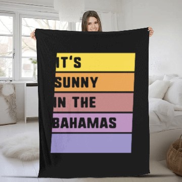 Discover It's Sunny In The Bahamas Fleece Blankets, Family Vacation