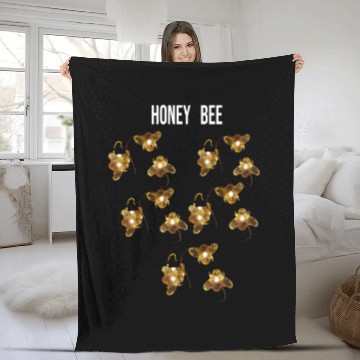 Discover Honey bee Fleece Blankets