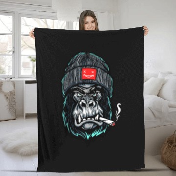 Discover Hypebeast, Gorilla, Ape, Street Gorilla Fleece Blankets