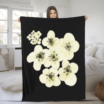 Discover abstract flower Fleece Blankets