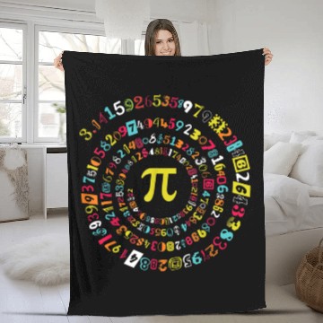 Discover Funny Pi Day Spiral Pi Math for Pi Day 3.14 Fleece Blankets